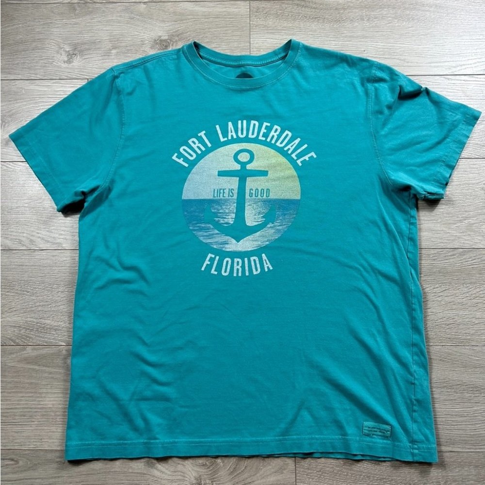 Life Is Good Fort Lauderdale Florida Classic Fit T-Shirt - Picture 2 of 11